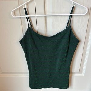 Vintage Y2K Express metallic Striped Women's Camisole Top size large GUC holiday